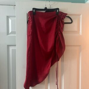 Garage Asymmetrical Red Skirt